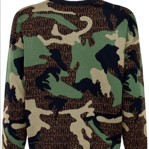Moschino Camo Sweater. New W/T SZ46